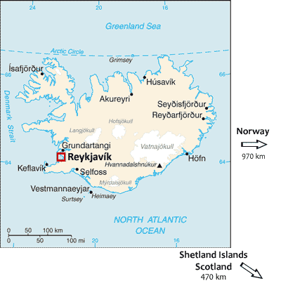 Map of Iceland