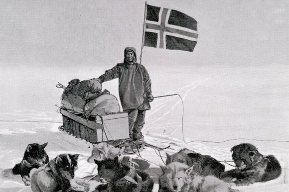 Roald Amundsen at the South Pole