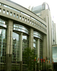 The European Parliament building in Brussels