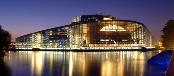 The European Parliament building in Strasbourg