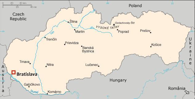 Map of Slovakia