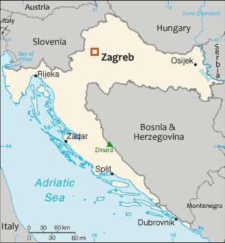 Map of Croatia