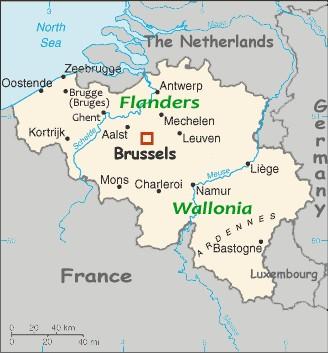 Map of Belgium
