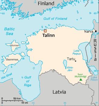 Map of Estonia