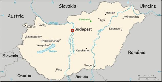 Map of Hungary
