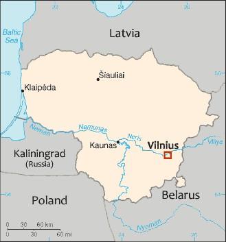 Map of Lithuania