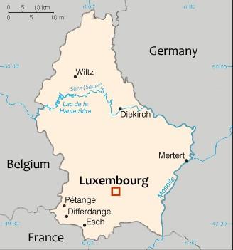 Map of Luxembourg