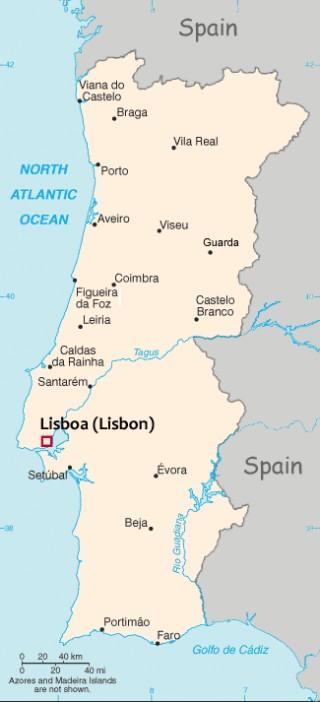 Map of Portugal