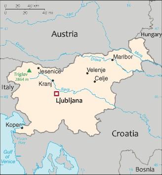 Map of Slovenia